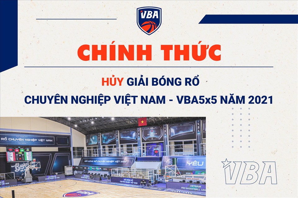 Liên đoàn bóng rổ Việt Nam hủy giải bóng rổ VBA 2021 tại Nha Trang